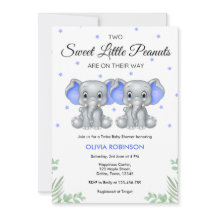 Babykläder för Cute Elephant Blue Twin Boys