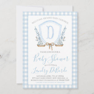 Babykläder för den lilla båtbåten Preppy Nautical  Inbjudningar