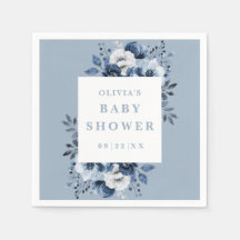 Babykläder för Dusty Blue Elegant Land Blommigt 