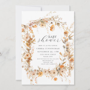 Babykläder för elegant-Blommigt-fall Inbjudningar