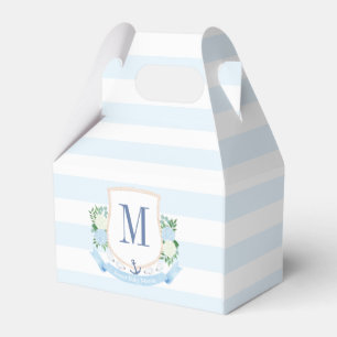 Babykläder för elegant Blue and White Coastal Boy Presentaskar