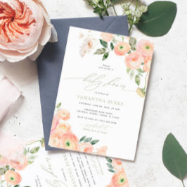 Babykläder för elegant  och Grönt  Inbjudningar