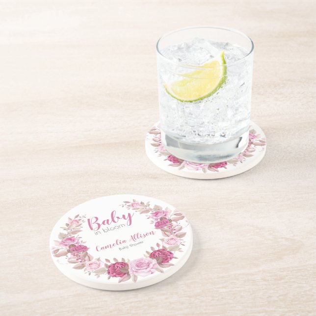 Babykläder för elegant Rosa Blommigt   Underlägg (Sidan)