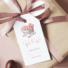 Babykläder för Eleganten baby Basket Blommigt  Presentetikett