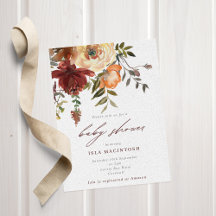Babykläder för Fall Burgundy & Orange-Blommigt