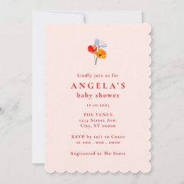 Babykläder för fet Blommigt Inbjudningar