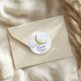 Babykläder för Golden Glitter Måne Runt Klistermärke