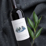 Babykläder för grönt Blue Gräs Skogen Mountain Sho Vinflaska Etikett<br><div class="desc">Om du vill ha fler anpassningar eller andra matchande artiklar kan du kontakta mig på yellowfebstudio@gmail.com</div>