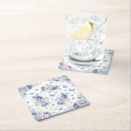 Babykläder för guld och blå fjärilar underlägg papper kvadrat