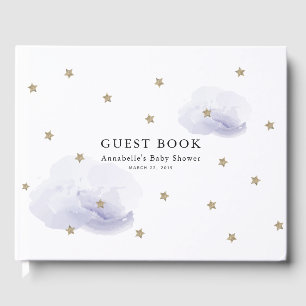 Babykläder för Guld Stars & Lavender Clouds Gästböcker
