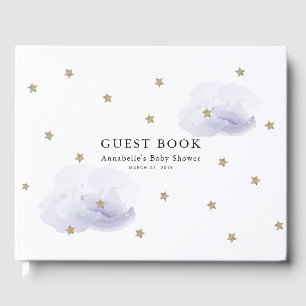 Babykläder för Guld Stars & Lavender Clouds Gästböcker