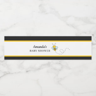 Babykläder för Humla Black och Guld Vattenflaskor Etikett