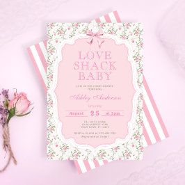 Babykläder för kärlek Shack Ro Blommigt Elegant Inbjudningar