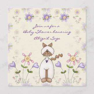 Babykläder för kute och blommor inbjudningar