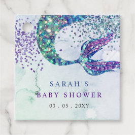 Babykläder för lila Glitter Sjöjungfru  Gåvor Etiketter