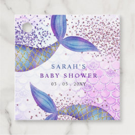 Babykläder för lila Glitter Sjöjungfru  Gåvor Etiketter