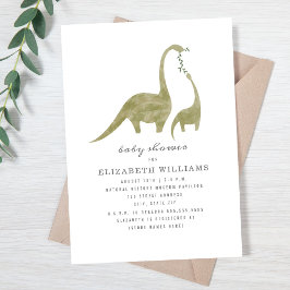 Babykläder för mamma och Baby-dinosaur-Neutralten Inbjudningar
