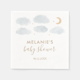 Babykläder för Måne-stjärnor i vattenfärg Pappersservett