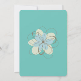 Babykläder för Mint Blåa blommor Inbjudningar