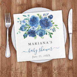 Babykläder för Modern Blue Blommigt Boy Pappersservett