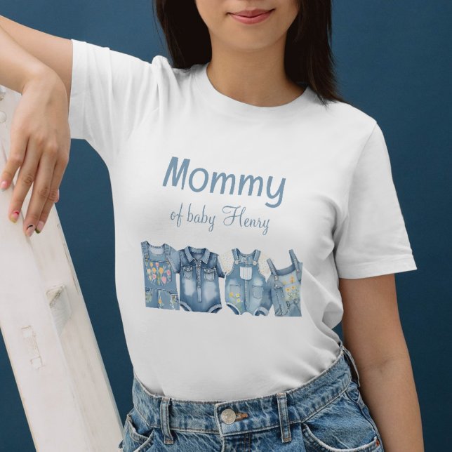 Babykläder för Modern Blue Jean Baby Mamma T Shirt (Skapare uppladdad)