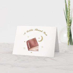 Babykläder för Modern Boho Bok Måne Tack Kort