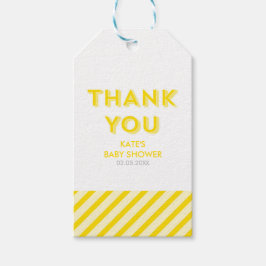 Babykläder för modern Gult Rand Tack Presentetikett