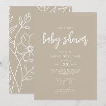 Babykläder för modern minimal Elegant | Inbjudan