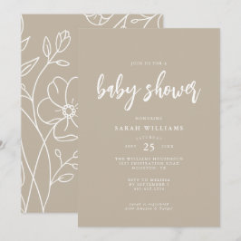 Babykläder för modern minimal Elegant | Inbjudan