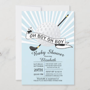 Babykläder för Modern Oh Boy Golf Boll Boys Inbjudningar