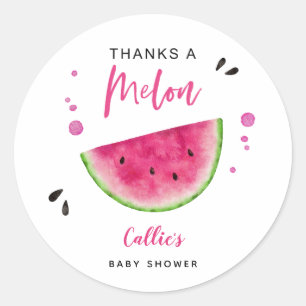 Babykläder för Modern Rosa Watermelon Runt Klistermärke