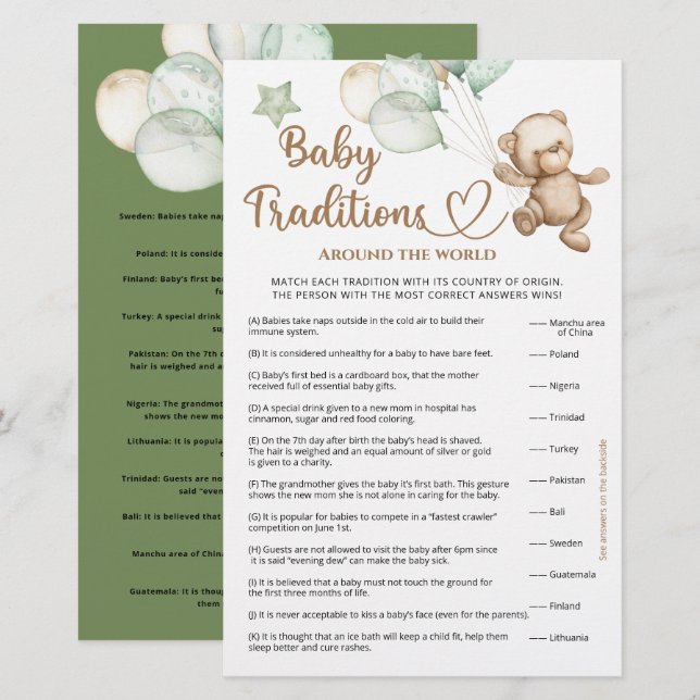 Babykläder för Nallen Baby Traditions (Fram/baksida)