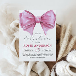 Babykläder för Rosa med vattenfärgsfack Inbjudningar