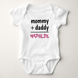 Babykläder för Rosa om mamma Flicka Namn T Shirt