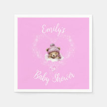 Babykläder för snö-Rosa-Nalle för punktskatteplikt