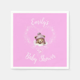 Babykläder för snö-Rosa-Nalle för punktskatteplikt Pappersservett