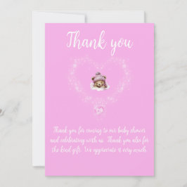 Babykläder för snö-Rosa-Nalle för punktskatteplikt Tack Kort