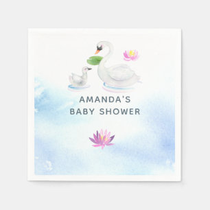 Babykläder för svan-vattenfärg pappersservett
