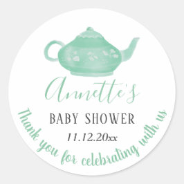Babykläder för Tea Party Shabby chic | TACK Runt Klistermärke