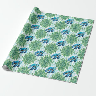 Babykläder för Teal Blue Sea Turtle Sjögräs Boy Sh Presentpapper