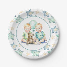 Babykläder för trefärgade Twin Boys