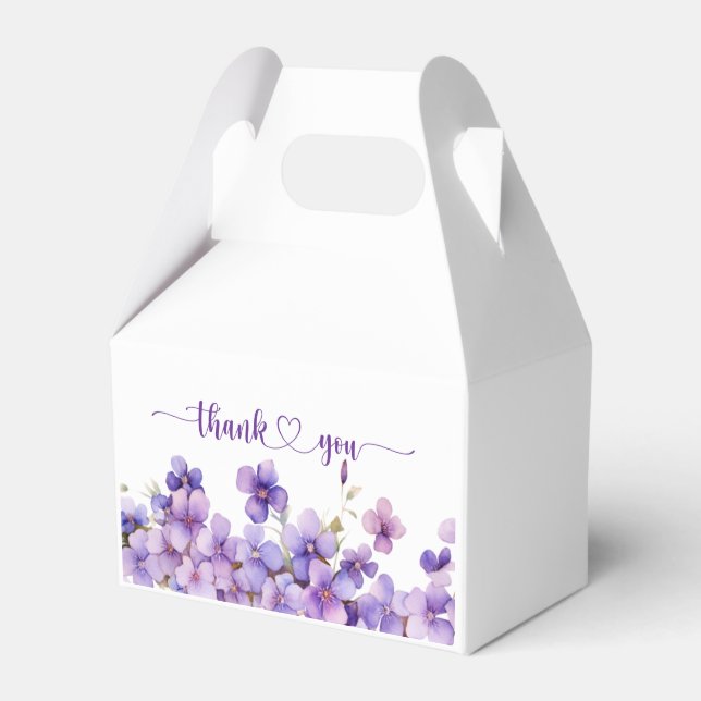 Babykläder för vår-känsliga violetta blommor presentaskar (Framsidan Sidan)