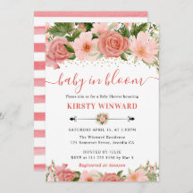 Babykläder för vattenfärg Rosa ros Blommor