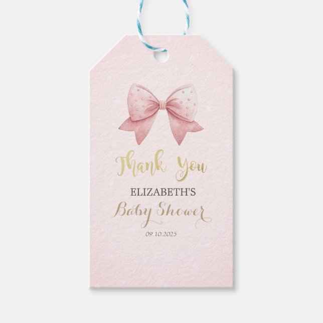 Babykläder för vattenfärgade Rosor Presentetikett (Framsidan)