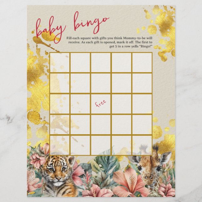 Babykläder för Vilden Baby Bingo & Namn Tävling Reklamblad (Framsidan)