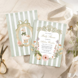 Babykläder för vintage-Blommigt-fall Inbjudningar