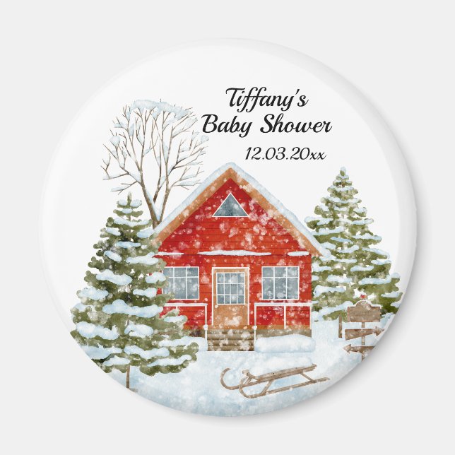Babykläder för Winter Ligcape Red House Shower Magnet (Framsidan)