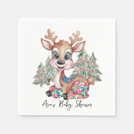 Babykläder för Winter Little Reindeer Sewn Patchwo Pappersservett