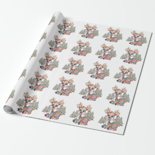 Babykläder för Winter Little Reindeer Sewn Patchwo Presentpapper