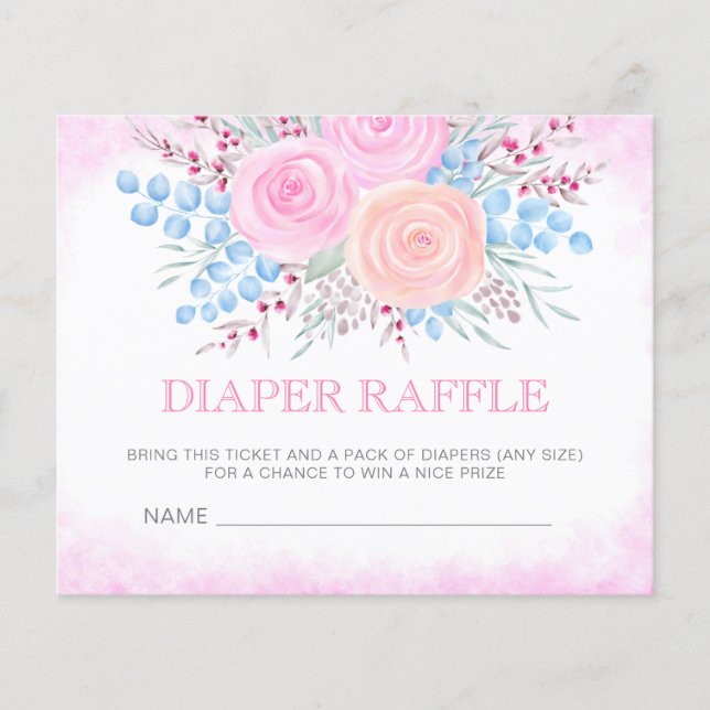 Babykläder Förblöda Rosan Raffle Watercolor Bouque (Framsida)
